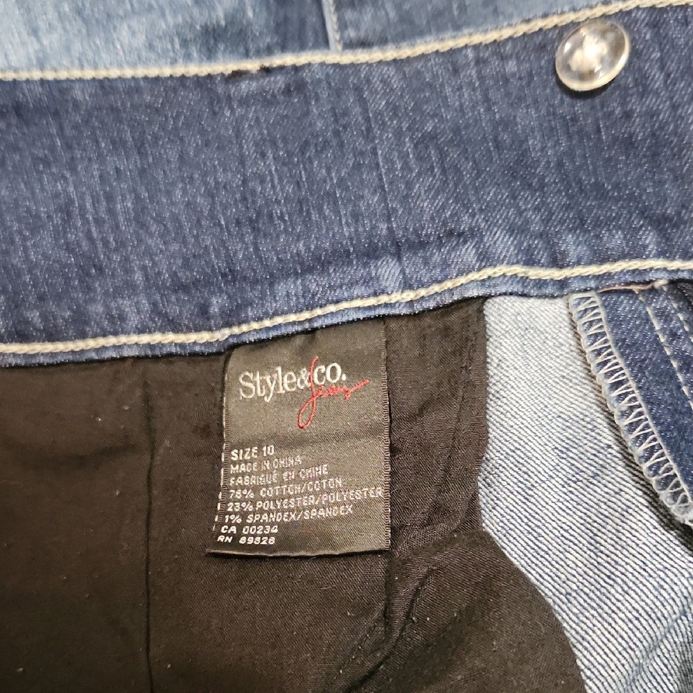 Style & Co. Women's Dark Blue Denim Jeans - Straight Leg